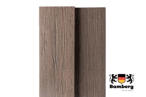 Террасная доска Bamberg Square Fossiled, Brazilian Walnut (Окаменелое дерево) — Black Deck